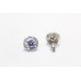 Solitaire Stud Earrings 925 Sterling Silver Zircon Stone Women Handmade B532